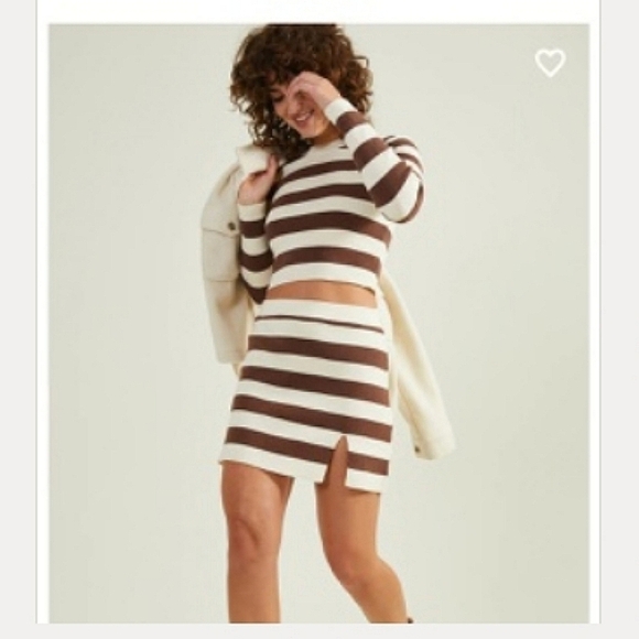 Altar'd State Other - Altar'd State sweater mini skirt crop top set!